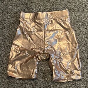 Skims Metallic Gold Swim Shorts